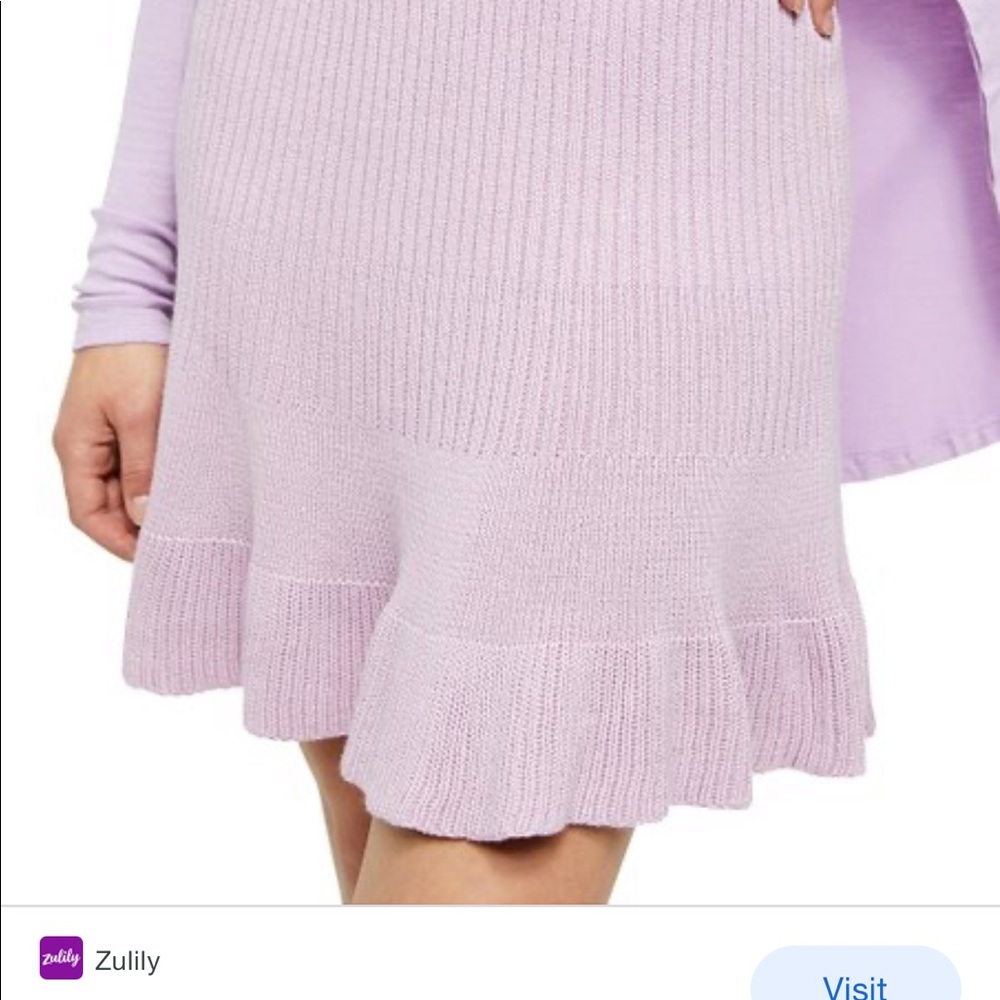 Free People Sweater Skirt Solid Gold in New Orchid NWT - Picture 8 of 10